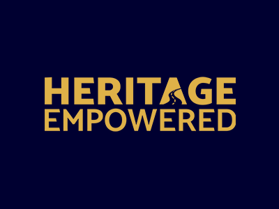 Heritage Empowered creative empower golden heritage icon logo road simple