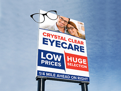Billboard Design ads advertisement banner billboard board creative crystal debut eye care marketing signage