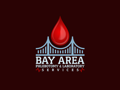 Bay Area Phlebotomy & Laboratory Services area bay blood bridge doctor drop icon laboratory logo mark phlebotomy services