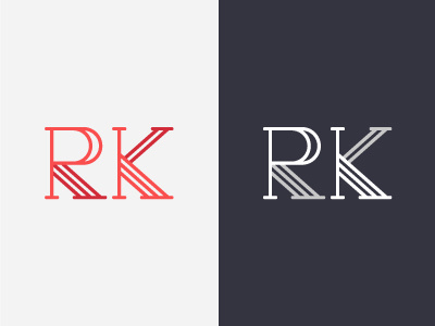 RK Letter Logo Design Concept