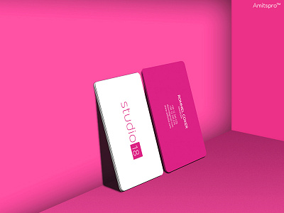 Business Card Design business card card clean creative debut invitation invite modern pink professional promotional studio