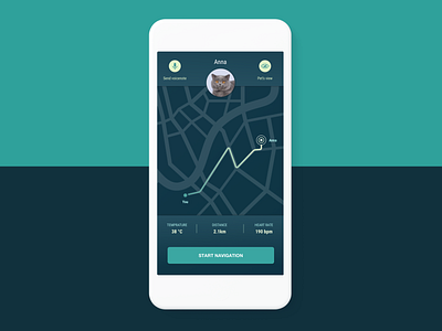 Pet Tracker App app dailyui design map pet tracker tracker app ui