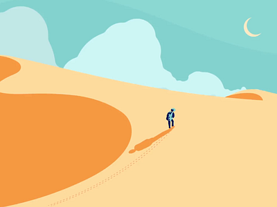 Zadig Documentary - Desert scene 2d animation adobe after effects adobe illustrator after effects illustration motion design motion graphic motiondesign motiondesigner motiongraphics