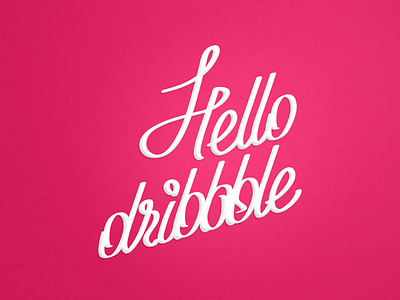 Hello Dribbble Lettering