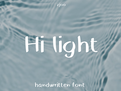 Hi light font design font illustration typography