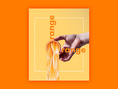 Orange design graphic design poster typography