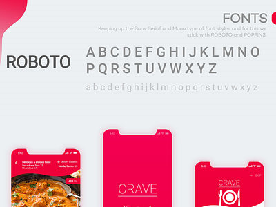Font selection for Crave App