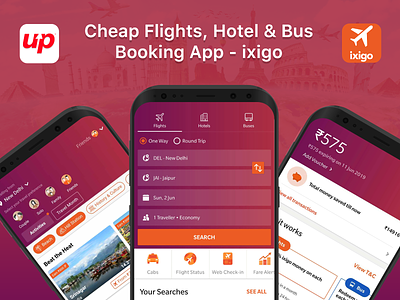 ixigo Mobile App for Flight, Hotel, Bus Booking app design booking app booking mobile app mobile app mobile app design mobile ui
