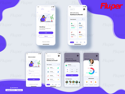 Educational Theme Mockup app design app development design ui ux