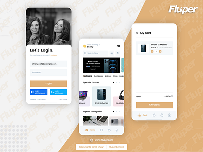 Fluper creates the best shopping app! app design apps design fluper shopping apps ui ux
