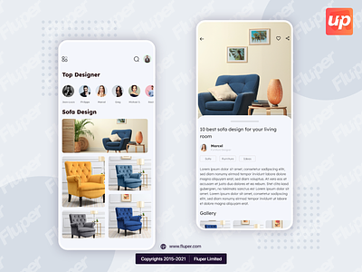 Furniture Mockup App animation app design design fluper ui ux