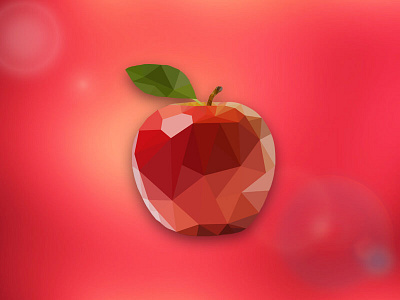 Low Poly Apple Design