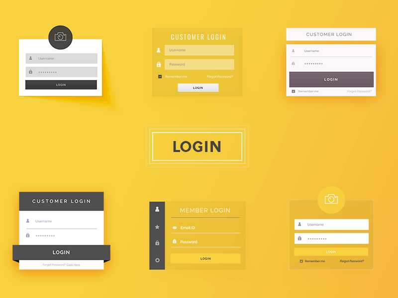 Discover Intrigue UI/UX Login design for Mobile apps