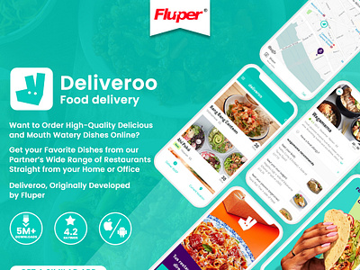 Deliveroo food app android animation app app design apps branding design icon design illustration typography ui