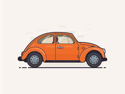 Beetle car illustration