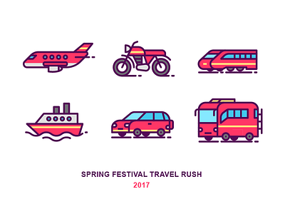 Spring Festival Travel Rush Icons