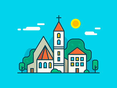 Church build illustration