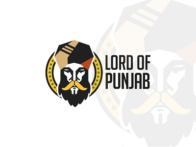 lords of punjab logo beard branding cafe character design illustration logo logo design logodesign punjab restaurant sardar sikh turban