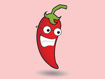 Techy Pepper Character character evil hot illustration laugh pepper smile spicy techy