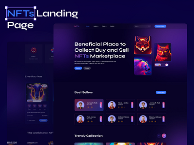 NFTs Marketplace Landing Page