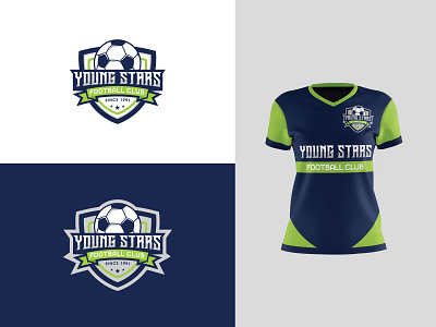 Young Stars Football Club Logo esports football logo esports logo football club logo football logo design gaming logo masacot football logo