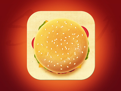 Burger app icon apple store icon burger burger app icon burger logo freebie icon design iphone app iphone app icon mobile app icon
