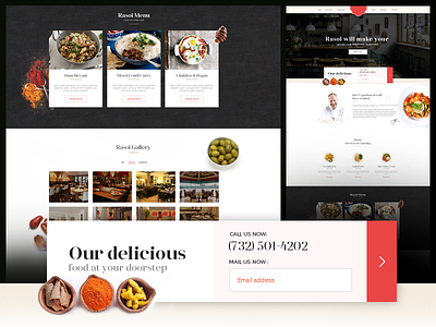 Rasoi ( Restaurant ) Landing page colors design food landing page restaurant theme design website