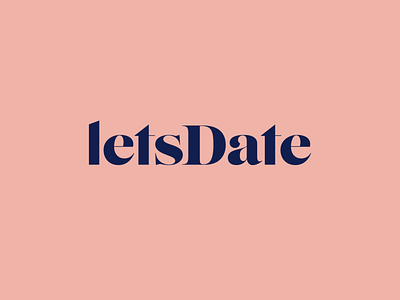 LetsDate Typography dating app logo minimal type
