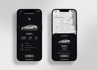 Robotaxi App Concept app design robotaxi self driving car tesla ui ux visual design