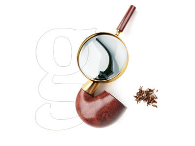 Sherlock Holmes 3d icon logo magnifying glass pipe sherlock holmes tobacco