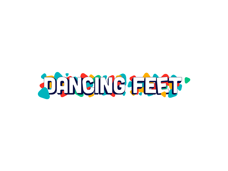 Dancing Feet - Another Logo colorfull dancing feet logo mediator music