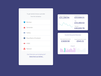 Finance accounts ios ux