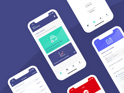 MyMoney app screens ios ux