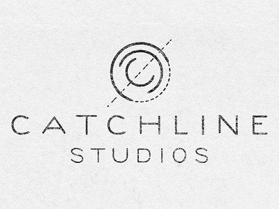 Catchline Studios adventure clean lines logo maps mystery old story studio symbol thin vintage