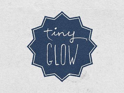 Tiny Glow Logo glow handwritten logo paper shape texture tiny