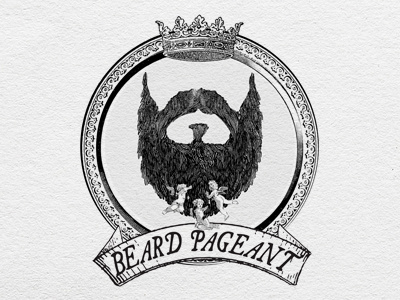 Beard Pageant Logo beard illustration logo pageant photoshop the fell types vintage