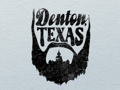 Denton, TX beard denton downtown logo texas