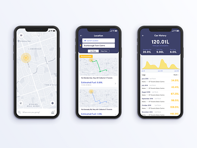 "Gasket" Shopify Design Challenge app commute lyft map mobile navigation uber ux ui