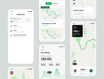 Gasket 2.0 app commute gas lyft map mobile uber ux ui