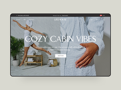 LifeHouse Hotel commerce e commerce hotel shop shopify plus startup travel ui ux