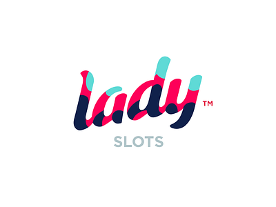 Lady Slots casino graphic design lady lettering logo slots type