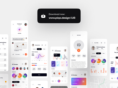 +40 Graphs in Daility 2 UI Kit by Arman Rokni for Piqo Design on Dribbble