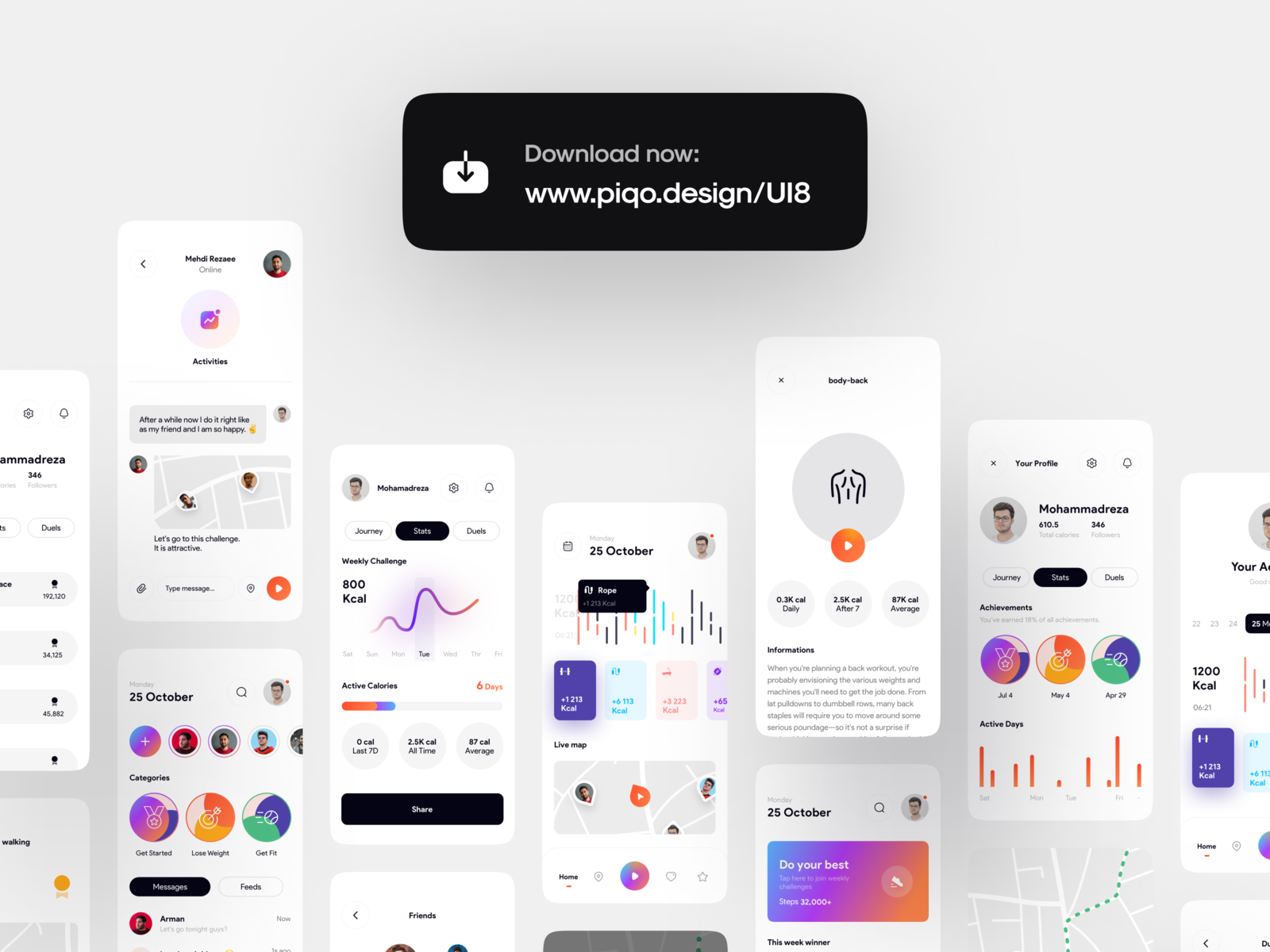 +40 Graphs in Daility 2 UI Kit by ARI for Piqo Design on Dribbble