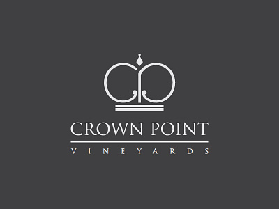 Crown Point Logo (C P Crown) cp crown emblem logo mark vineyard wine
