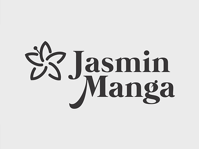 Jasmin Manga brand flower gris id identity logo