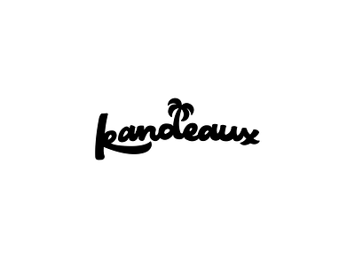 Kandeaux, Connecting AG and the Culture brand branding calligraphy drawn illustration illustrator logo palm tree