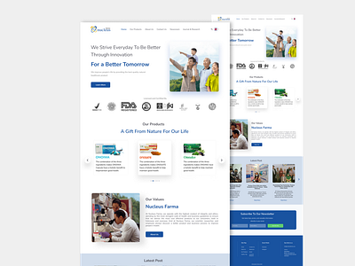 Landing Page For Nucleus Farma homepage landing page ui uiux