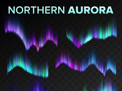 Northern Aurora alaska arctic astrology astronomy atmosphere aurora black bright colorful cosmic cosmos dark design effect element fjord galaxy glow glowing graphic