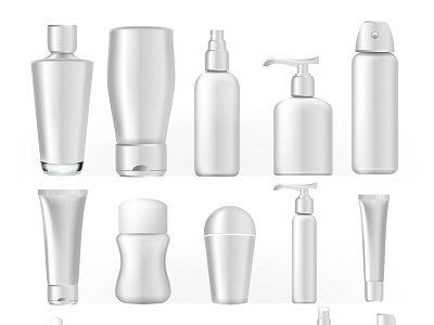 Cosmetic Bottles Set Vector