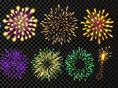 Fireworks Set Vector